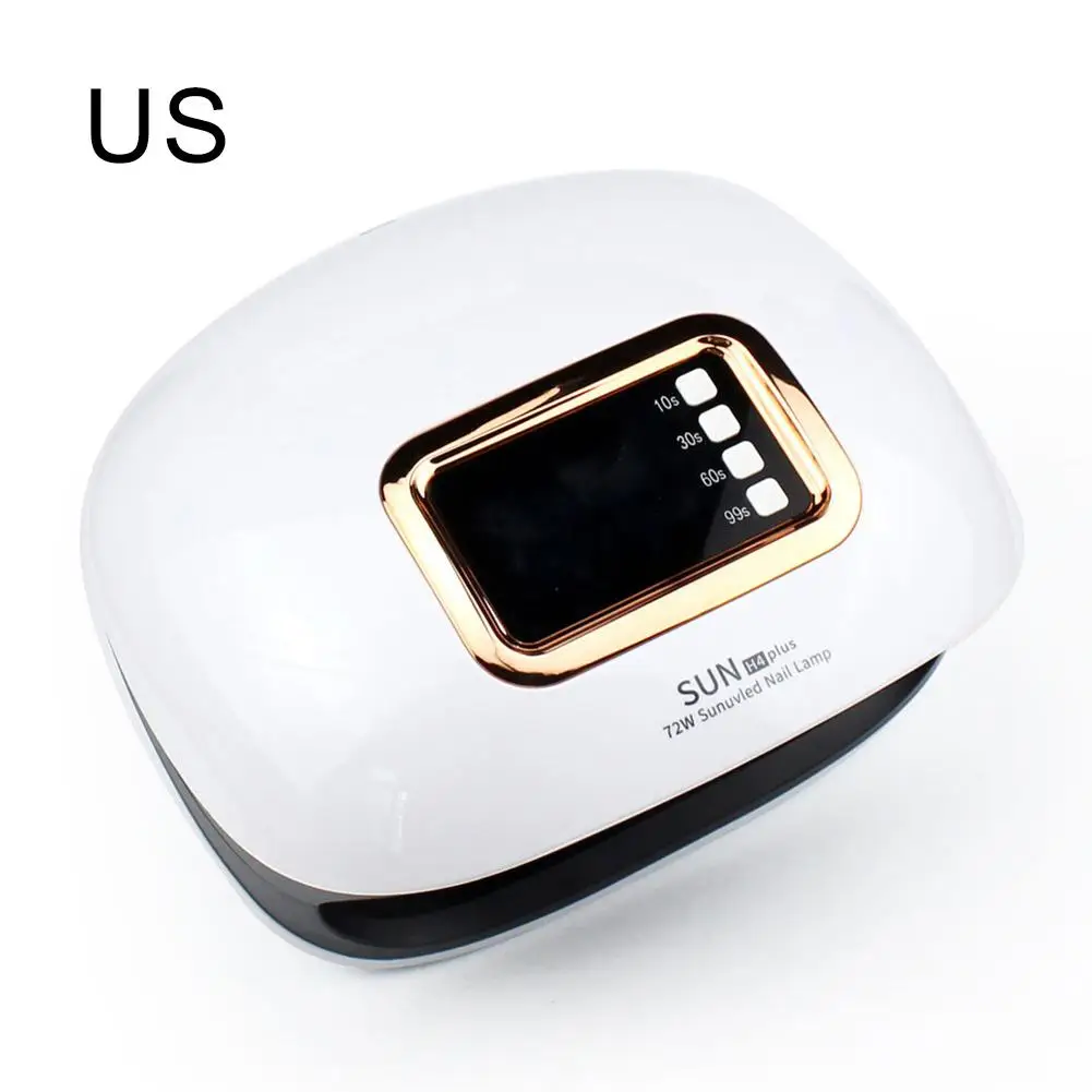 US SUN H4 Plus ледяная лампа для маникюра светодиодная УФ-лампа для ногтей 72 Вт отверждающая Гель-лак машина с таймером 10s 30s 60s 99s40 - Цвет: US