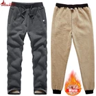 Размера плюс 7XL 8XL зимние толстые флисовые тренировочные штаны для бега мужская повседневная 95% хлопок брюки теплая Уличная Брюки мужской высокое качество джинсовые штаны