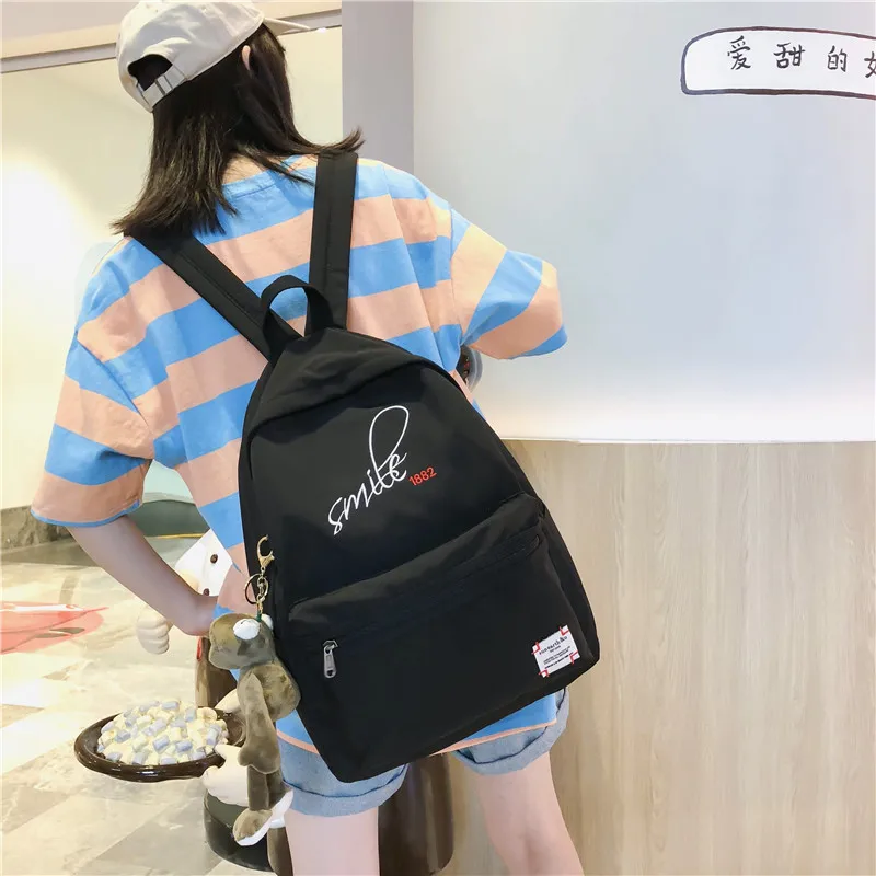 Женский рюкзак с изысканной вышивкой водонепроницаемый нейлоновый лягушкой для