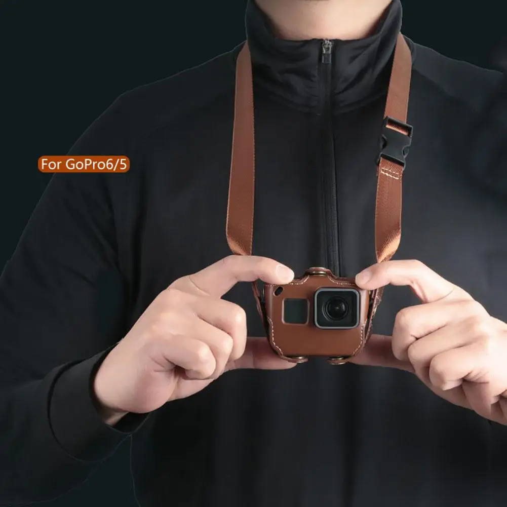 Yiwa защитный чехол для Gopro Hero 7 6 5 Black Edition PU кожаный r35 | Электроника