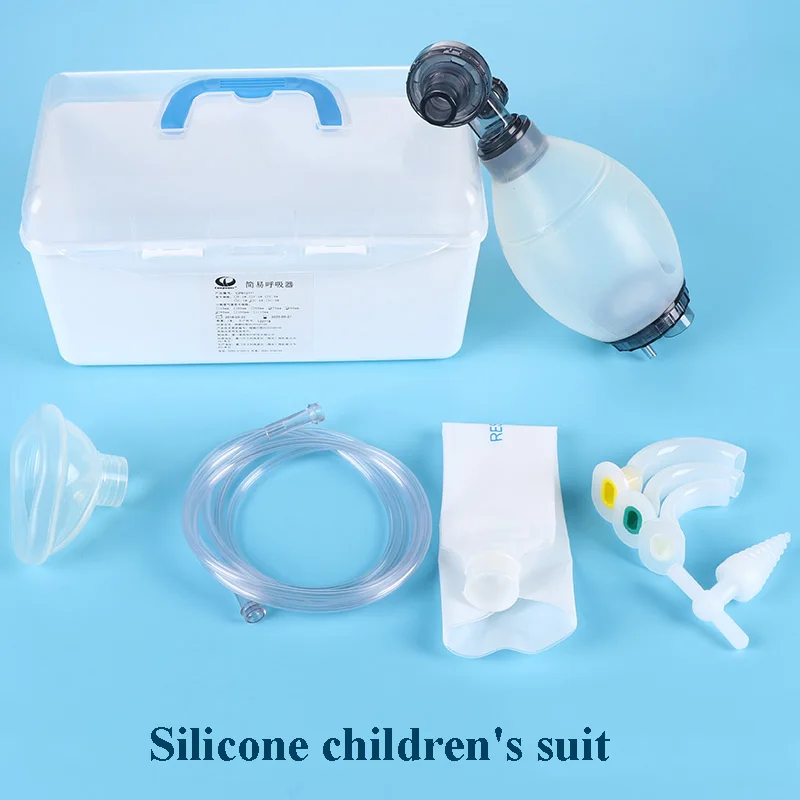 Silica Gel Adult Manual Simple Breathing Apparatus Resuscitator Ambu Bag First Aid Kit Tools Oxygen Machine | Красота и здоровье