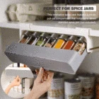Новинка 2021, домашняя кухонная самоклеящаяся настенная полка, органайзер для специй, полка для хранения бутылок для специй, кухонные принадлежности, хранение