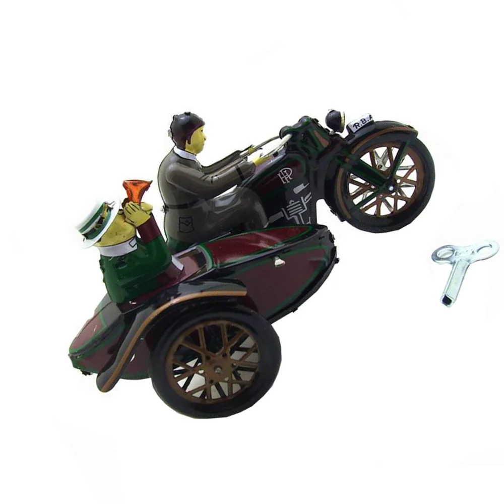 

1pc Motor Tricycle Tinplate Clockwork Model Photography Props