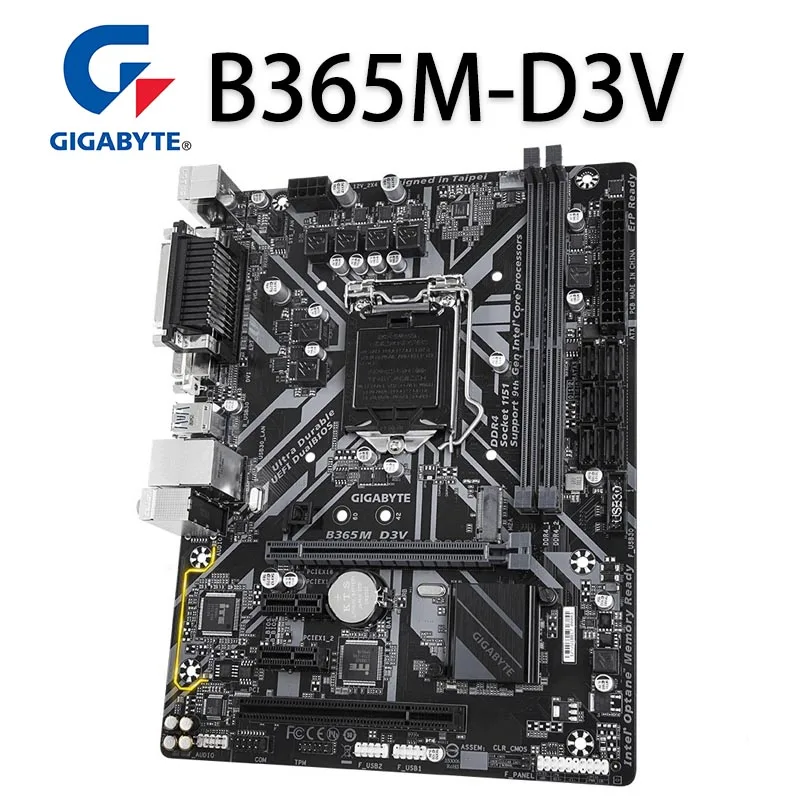 Verkauf LGA 1151 Gigabyte B365M D3V Motherboard Intel B365 32GB Unterstützung 8th 9th-Gen I9 I7 I5 I3 CPU PCI-E 3,0 DDR4 M.2 Desktop B365 Neue