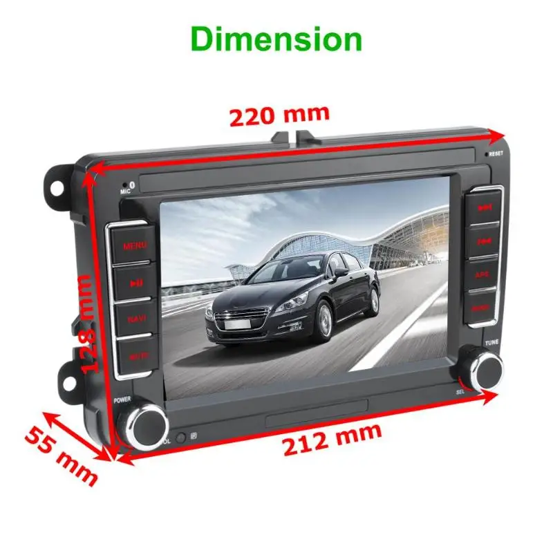 Прочный автомобильный стерео многофункциональная Портативный RK A720 7 дюймов