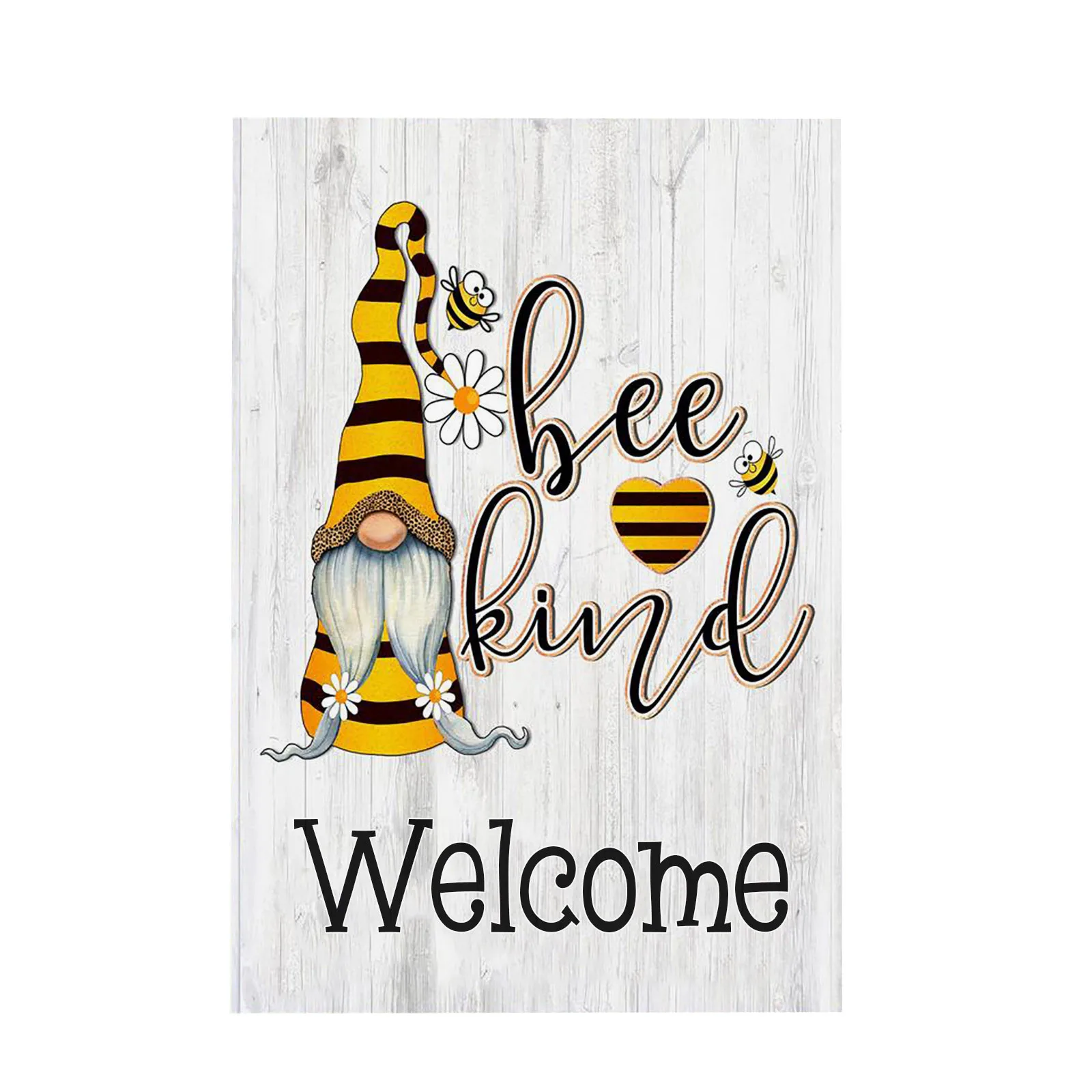 

Bee Welcome Garden Flag Double Side Printing Outdoor Sign Garden Decoration Scrapbook Coloring Embossing Album Decorative Hot