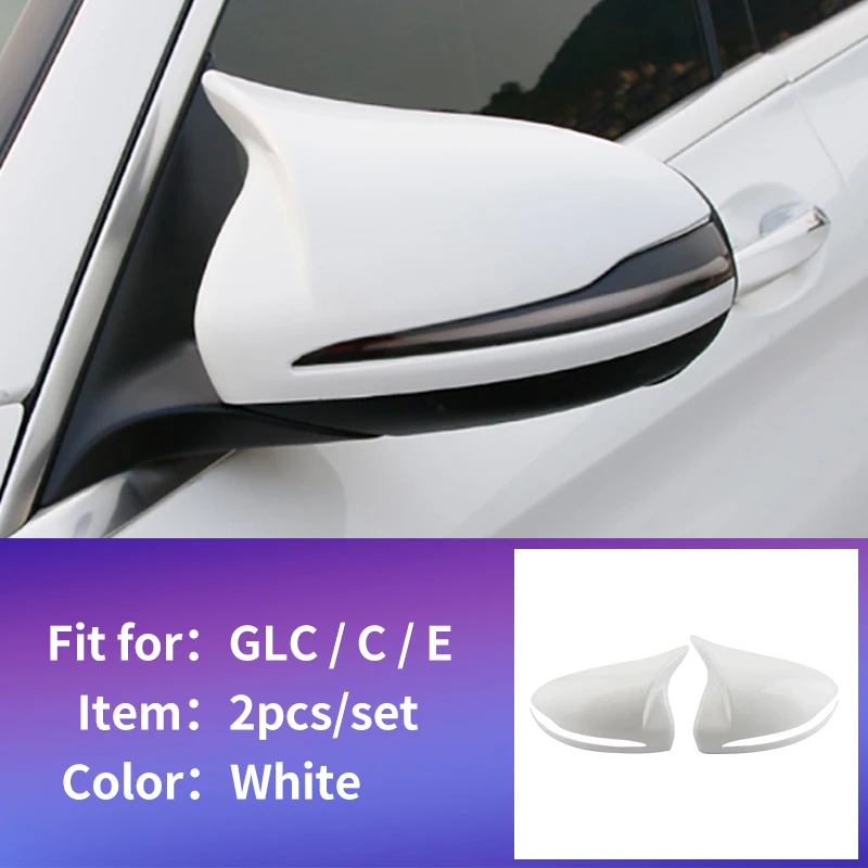 white 2pcs Левый дайвер шальтер Mercedes w213 amg Mercedes w205 amg/glc x253 купе amg mercedes c class аксессуары w205 внутренняя отделка/Карбон - Название цвета: white 2pcs