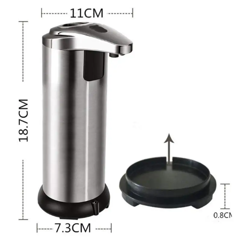 

Automatic Soap Dispenser Touchless Liquid Stainless Steel Handsfree IR Sensor Liquid Soap Dispensers