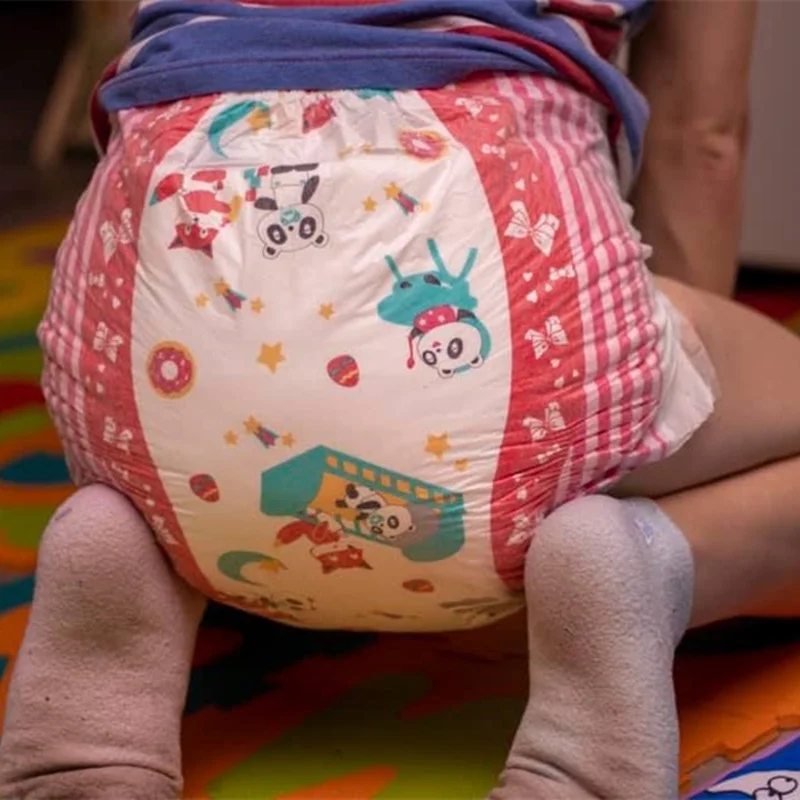 

Подгузники TEN @ NIGHT Rainbow Week ABDL, 6000 мл, эластичный пояс, принт панды, очень большой размер, подгузники DDLG, 7 шт. в упаковке