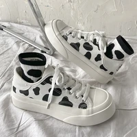 summer shoes for women fashion cow print canvas sneakers casual female shoes kawaii womens footwear girls espadrilles a0 08