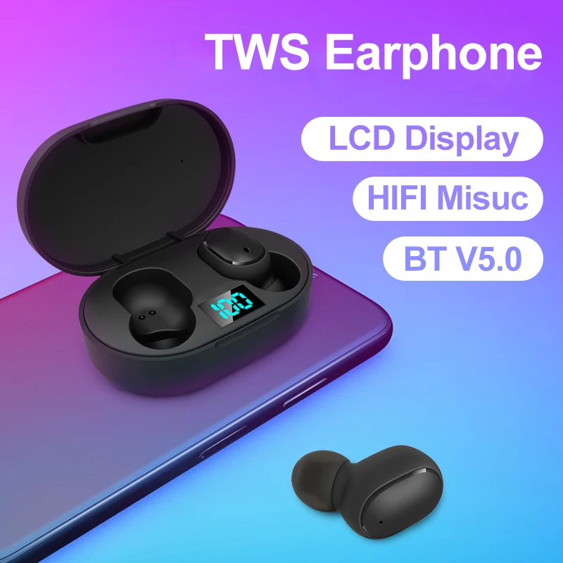 E6S наушники-вкладыши TWS Bluetooth 5 0 Беспроводной наушники PK Airdots цифровой Дисплей