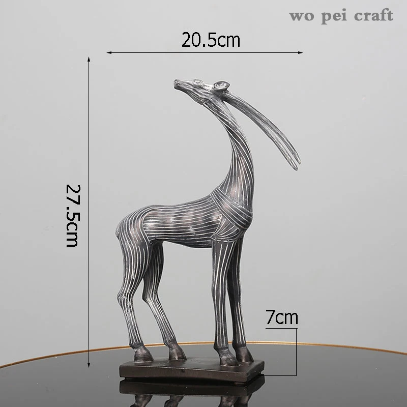 

Abstract Deer Figurines Desktop Decoration Minimalist Animal Resin Ornaments Crafts Deer Statue Home Decor Accessories Modern