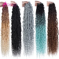 28 inch crochet hair for women blonde passion twist hair 2 pcs grey crochet braid hair extension synthetic loose faux locs