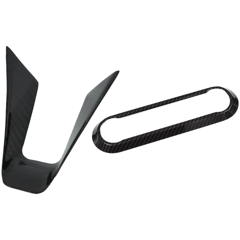 

1 шт., хромированная рамка для регулировки кондиционера и рулевого колеса из углеродного волокна