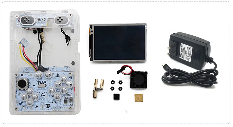 PI boy Kit DIY игровая консоль Raspberry Pi 3B/B+ HDMI выход 3,5 дюйма 1-up pi Boy портативная игровая приставка с поддержкой мультиплеера - Цвет: PI boy Kit