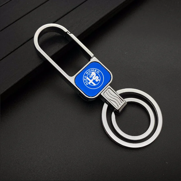 

Car Keychain Hook metal Key Chain Rings Stainless Steel Gift Auto Interior for Alfa Romeo Giulietta Mito 147 156 159 166 GT