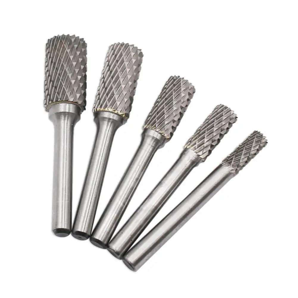 5 шт./компл. роторная пилка карбида роторные пилки цилиндрическая головка дерево