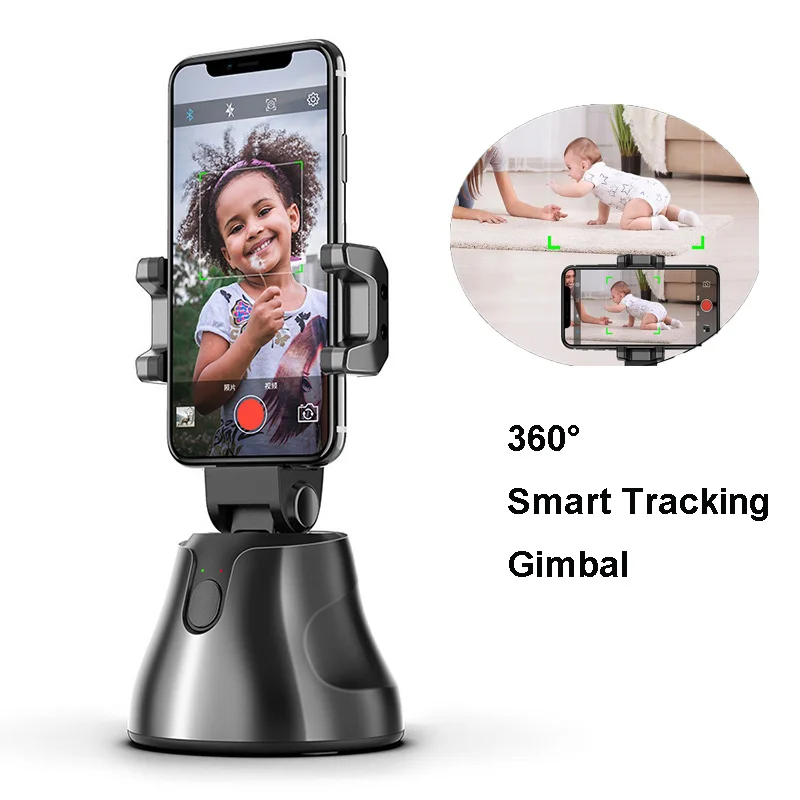 

Smartphone Selfie Shooting Gimbal 360° Face Object Tracking Follow Up Selfie Stick for Photo Vlog Live Video Record Phone Holder