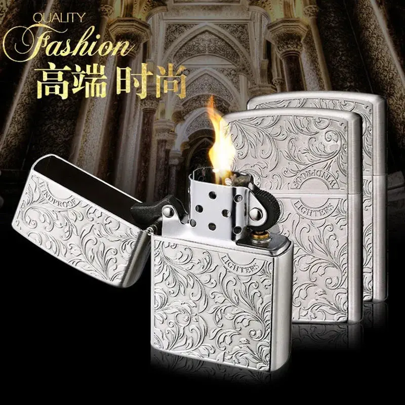 Керосиновая Зажигалка Chief Tang из чистой меди для мужчин винтажная ветрозащитная С