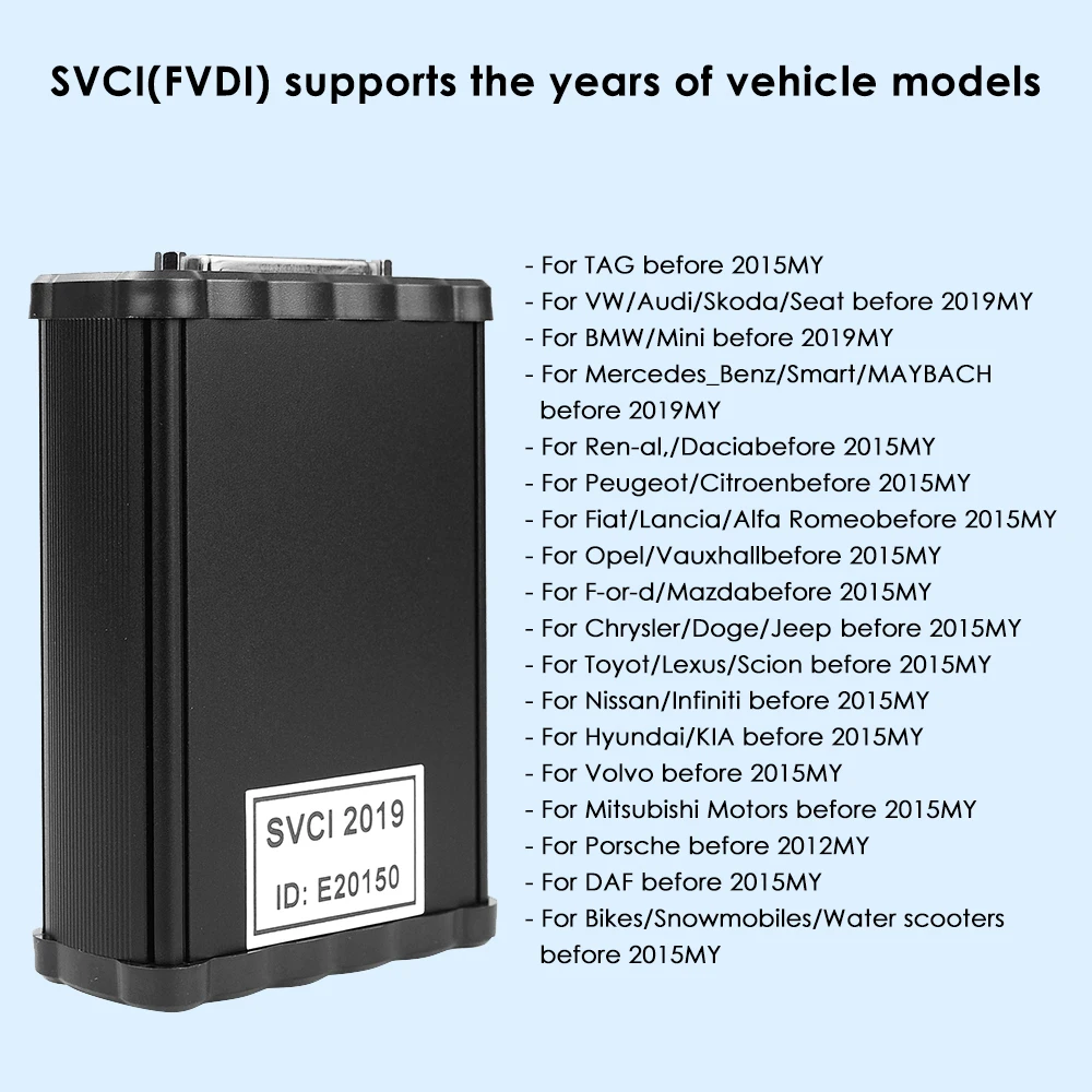 SVCI OBD2 ключевой программист FVCI VVDI2 V2015 V2014 FVDI J2534 без ограничений Fvdi abrites commander