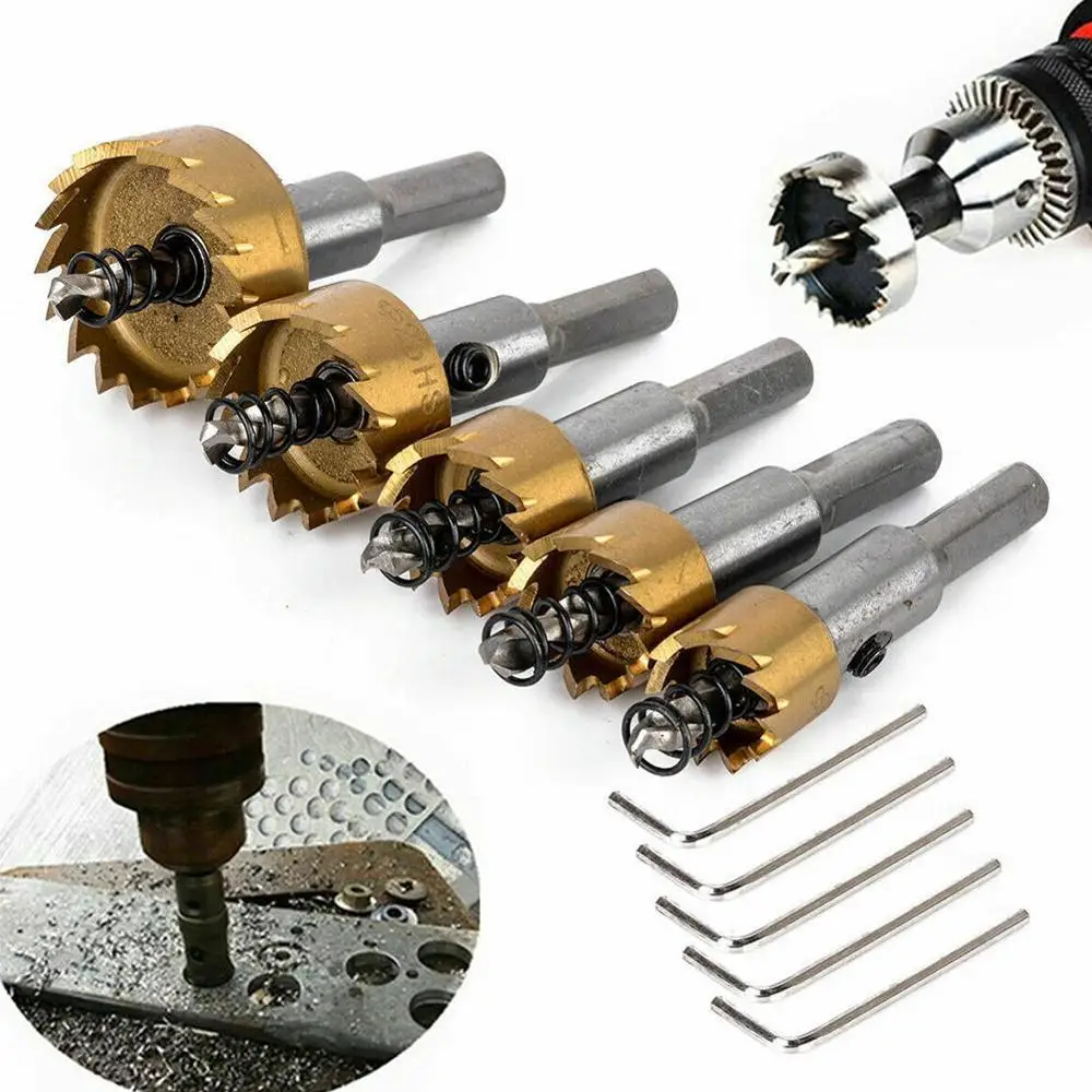 

5x Hole Saw Tooth Kit HSS Steel Drill Bit Set Cutter Tool Alloy Tools For Metal Wood K0F0