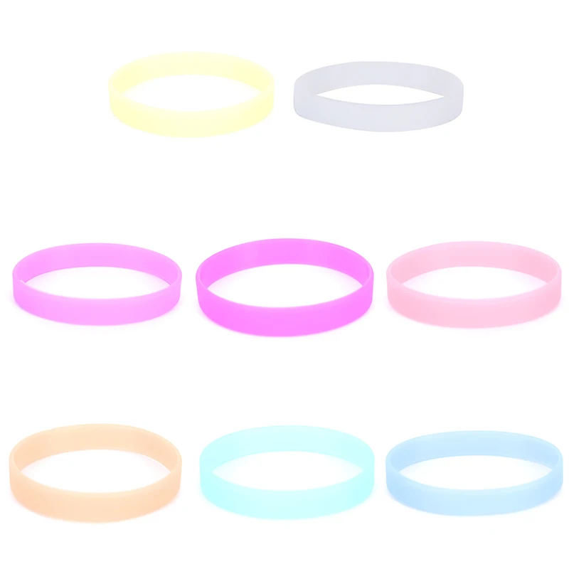 

8 Colors Silicone Luminous Rubber Sweat Band Men Women Bangles Basketball Sports Wristbands Silicone Bracelets