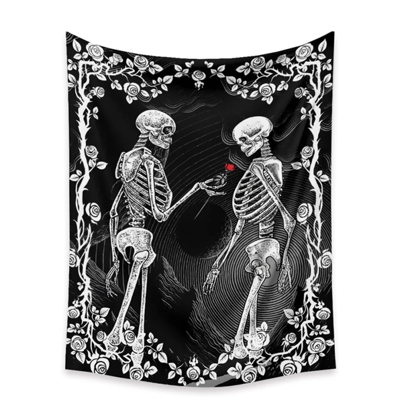 

Practical and durable tapestry Bohemian Tapestry Two Skull Wall Tapestry Suitable For Bedroom Living Room Dormitory Decoration