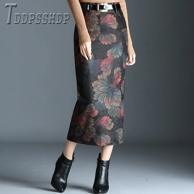 

Spring New Korean High Waist Women Skirt Slit Fashion Female Skirts