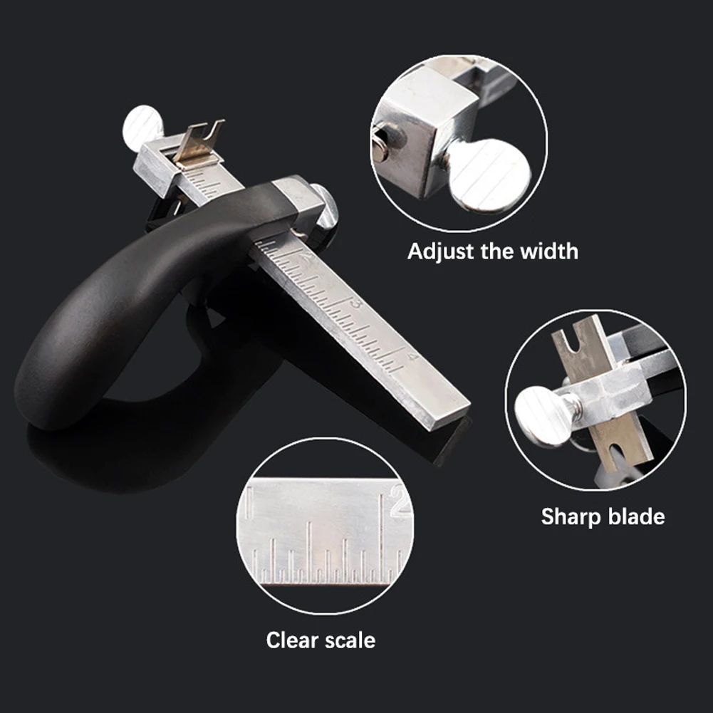 

DIY hand sewing leather tool Slitter aluminum alloy handle belt cutter leather rope dividing machine hand leather goods