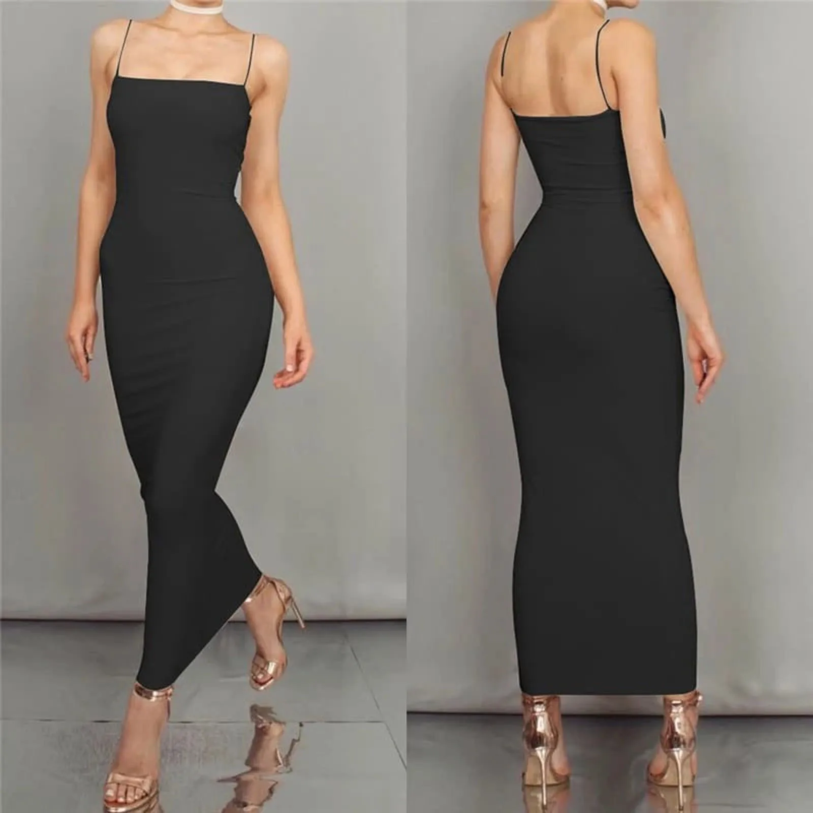 

Elegant Dress Summer Sexy Spaghetti Strap Women Dress Slim Fit Off Shoulder Club Party Wear Vestidos Bodycon Woman Dress Clothes