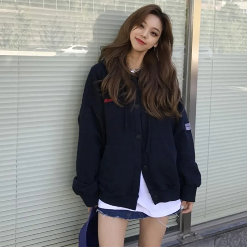 Женская Повседневная куртка с капюшоном теплая на молнии верхняя одежда пальто