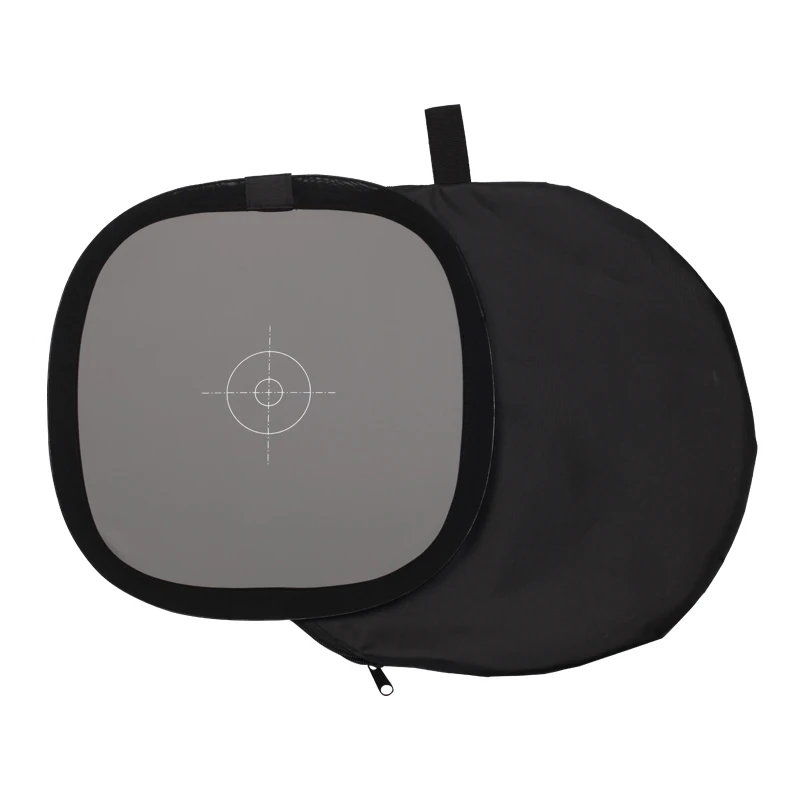 

37cm Portable Foldable Gray Card White Balance 18% Gray Reference Reflector Double Face Focusing Board with Carry Bag