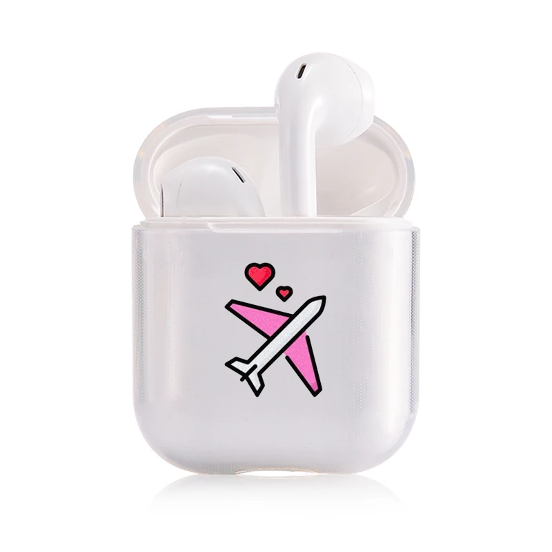 I201390 Мягкий силиконовый милый Чехол Air Pods для Apple airpods чехол роскошный Мультфильм Путешествие самолет гей Airpods чехол в наушниках аксессуары - Цвет: I201390