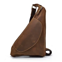 original design chest packs for men genuine leather crossbody bag male fashion shoulder messenger bag mens leather chest bag