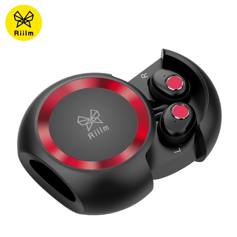Riilm T580 TWS наушники-вкладыши в уникальный нажатие зарядный чехол Bluetooth бас наушники стерео 5,0 Беспроводной громкой связи Bluetooth гарнитура для IPX5 Водонепроницаемый