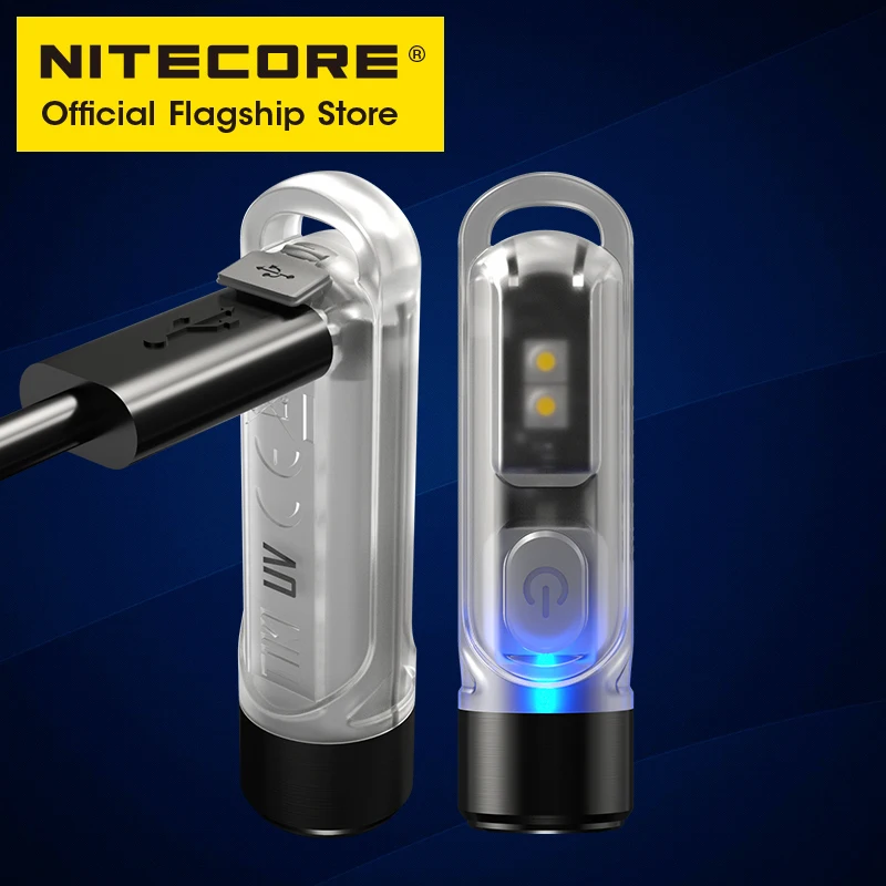NITECORE TIKI Ультрафиолетовый мини-брелок для ключей EDC 1000 мВт ультрафиолетовый свет