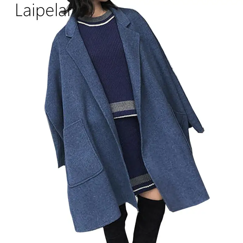 

Laipelar Double-faced Cashmere Coat Women Winter Jacket Women Pure Handmade Cashmere Solid Colour Wool Coat Women Long Overcoa