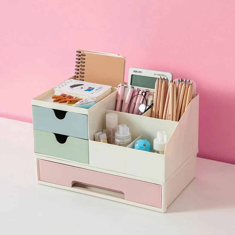 ATUCOHO Official Store Cosmetics Storage Box Desktop Jewelry Plastic Drawer | Дом и сад