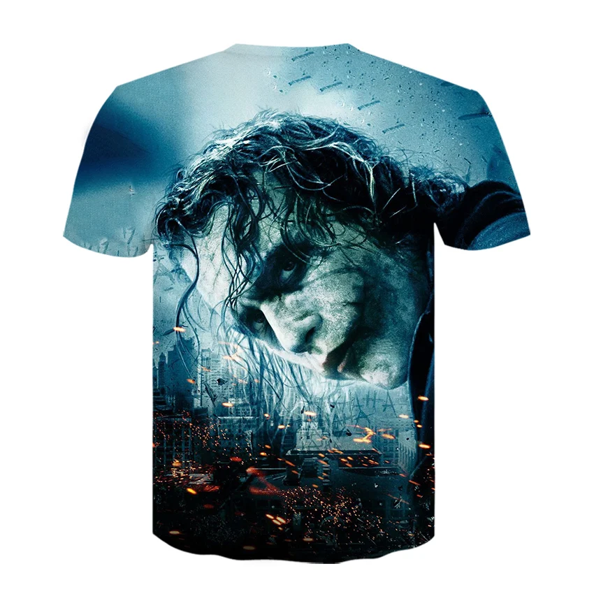 

2020 Mens T shirts Fashion New Summer Men's Short Sleeve T-shirt Casual 3D blue skull Print Rock Tshirt For Man Full Printed