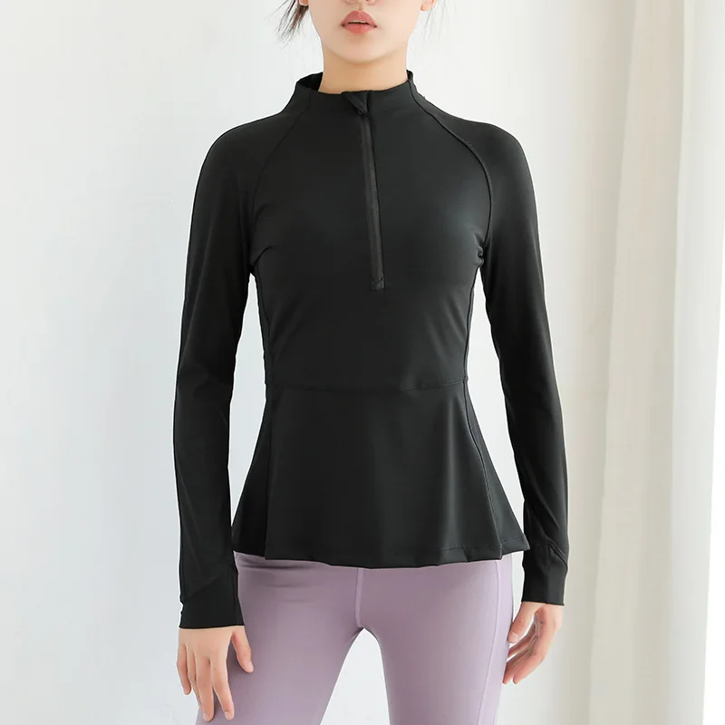 Женское спортивное пальто на молнии осенний и зимний фитнес-костюм тонкий