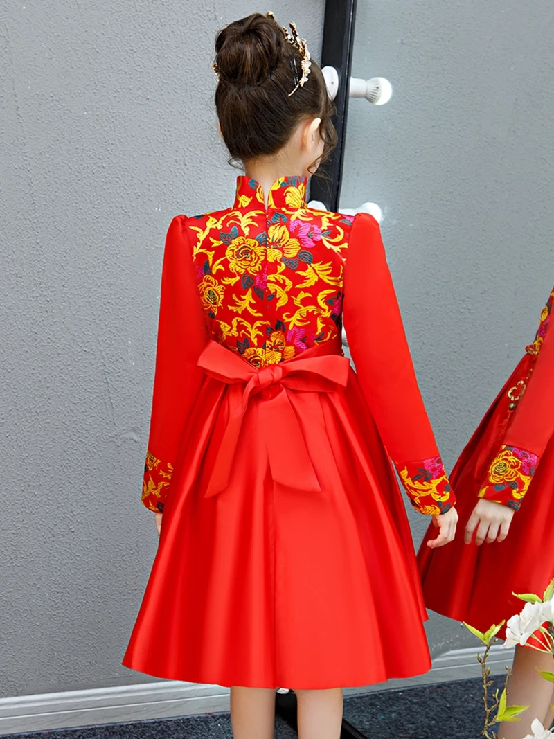 Новогоднее платье vestido Платья для первого причастия с цветочным узором девочек