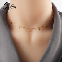 joolim dainty stainless steel dot choker necklace dot collar necklace design jewelry wholesale trendy jewelry