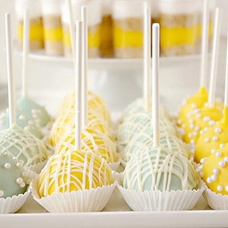

80pcs Lollipop Sticks for Candy Pops Safe Food Sticks Chocolate Cake Lollipop Sweet Candy Dessert DIY Tools Cake Stand Sticks
