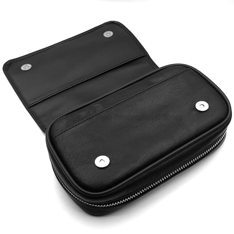 Гаджеты Дорожный Чехол для сигар и сигарет черный кожаный инструмент курения на