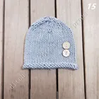 Реквизит для фотосъемки новорожденных ручная работа вязаная детская Толстая шапочка из молочного хлопка головной убор Детская одежда для фотосъемки