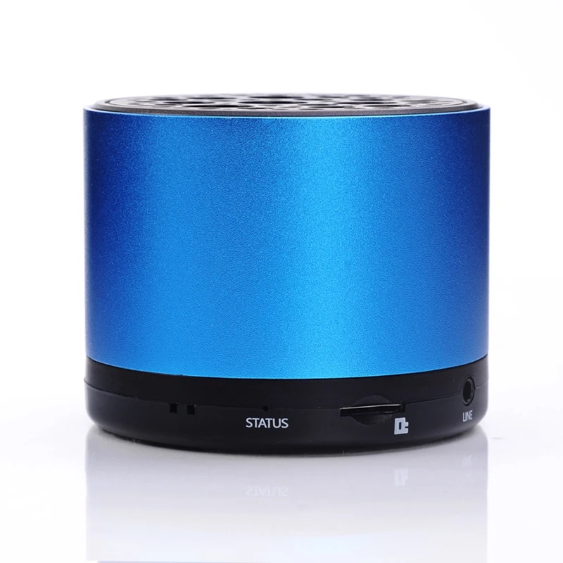 Портативный Bluetooth динамик беспроводной открытый мини-динамик синий металл |