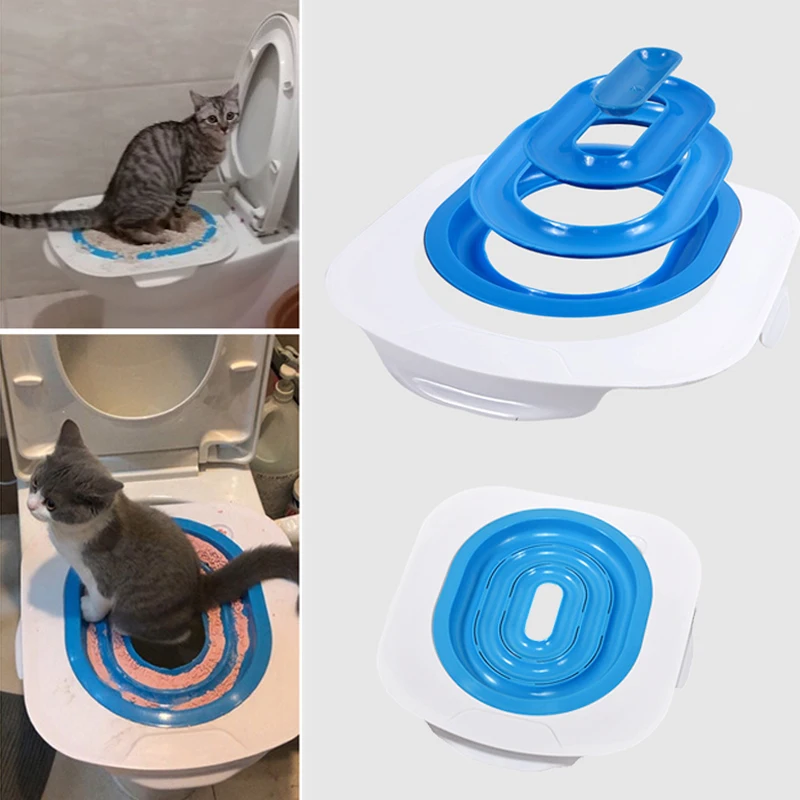 Профессиональное сиденье для унитаза кошачьего обучения пластиковый контейнер