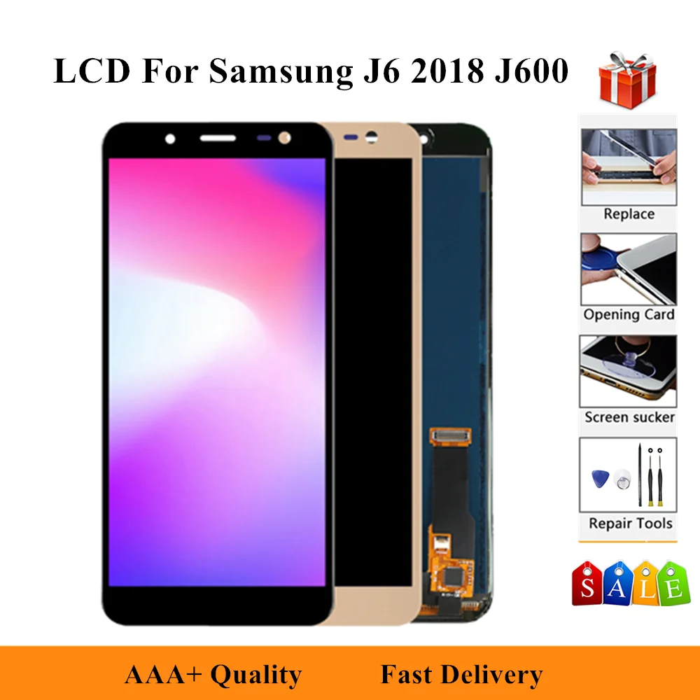 Фото 5 6 "ЖК экран для Samsung Galaxy J6 2018 J600 SM J600F J600F/DS J600FN ЖК дисплей сенсорный дигитайзер