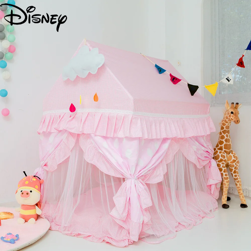 Детская палатка Принцессы Disney дышащая из полиэстера и хлопка с четырьмя вуальями