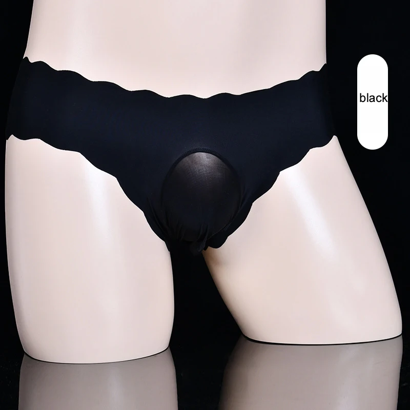 Трусы мужские Бесшовные с выпуклым карманом нижнее белье заниженной талией